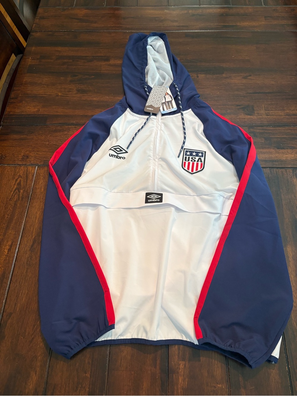 UMBRO Team USA World Cup Pullover Jacket Size  L, New With Tags!